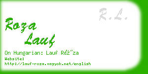 roza lauf business card